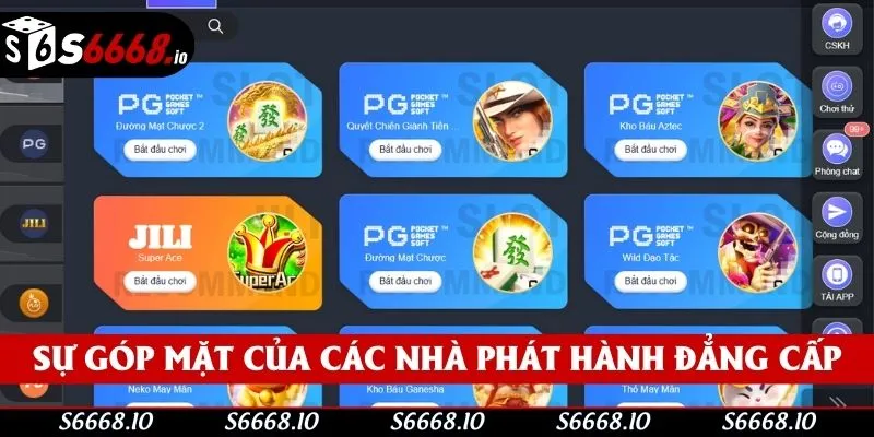 Sự góp mặt của các nhà phát hành đẳng cấp Sự góp mặt của các nhà phát hành đẳng cấp
